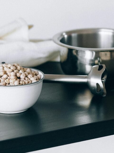 White Ceramic Bowl on Black Table